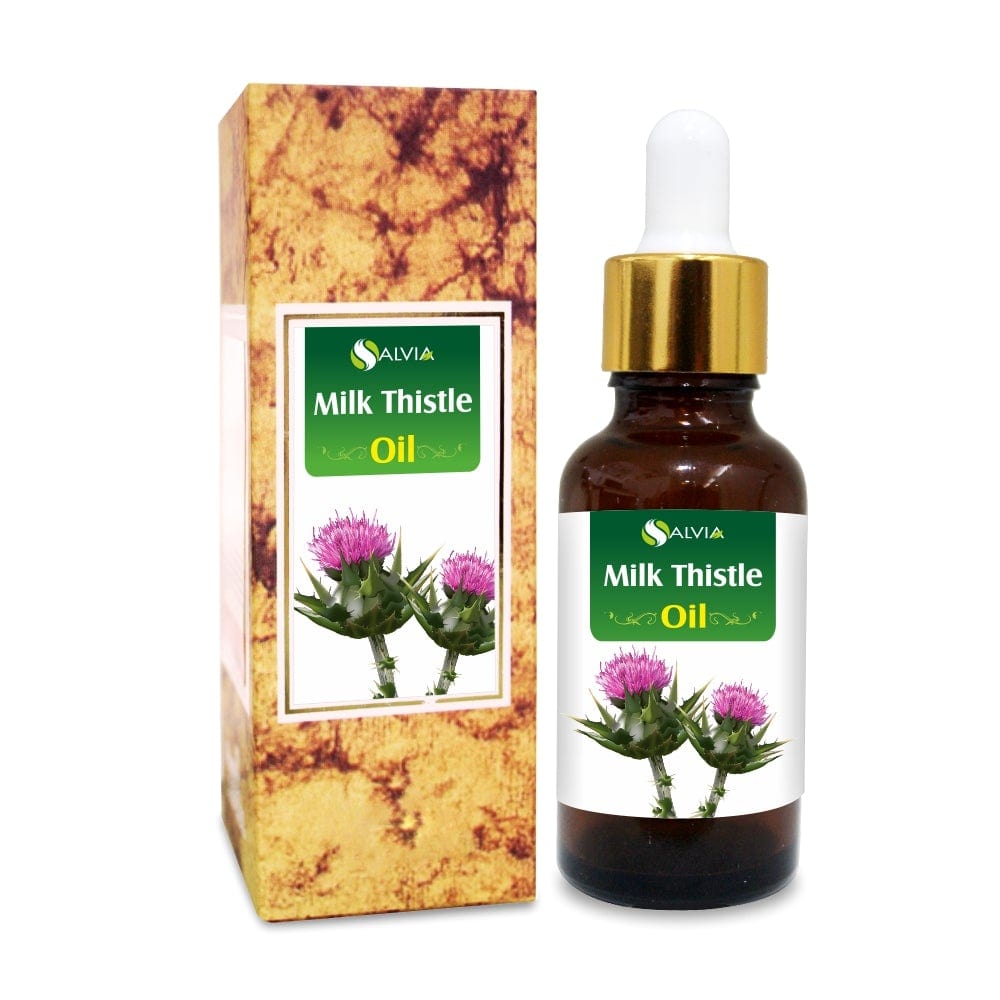 Salvia Natural Carrier Oils 15ml Milk Thistle Oil (Silybum marianum) Pure, Natural And Cold Pressed Oil For Skin And Hair Care| Rich In Vitamins, Antioxidants, Acne care And Detoxifying Properties| Cosmetic Grade